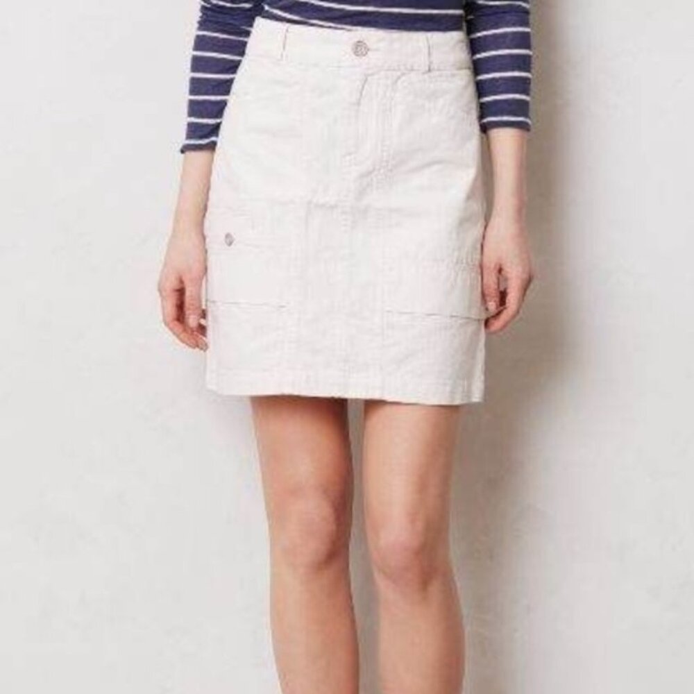 Anthropologie Khaki Utility Mini Skirt